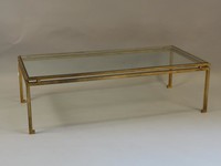 Large gilded rough iron coffee table Click photo for more details