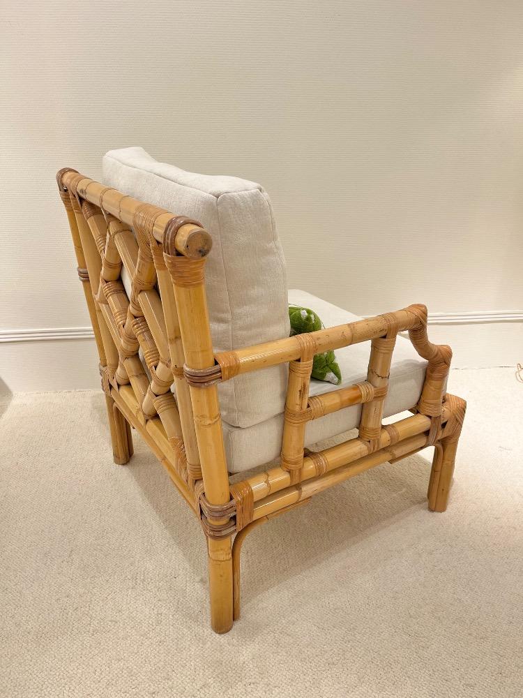 Bambou  lounge armchair. France circa 1960.