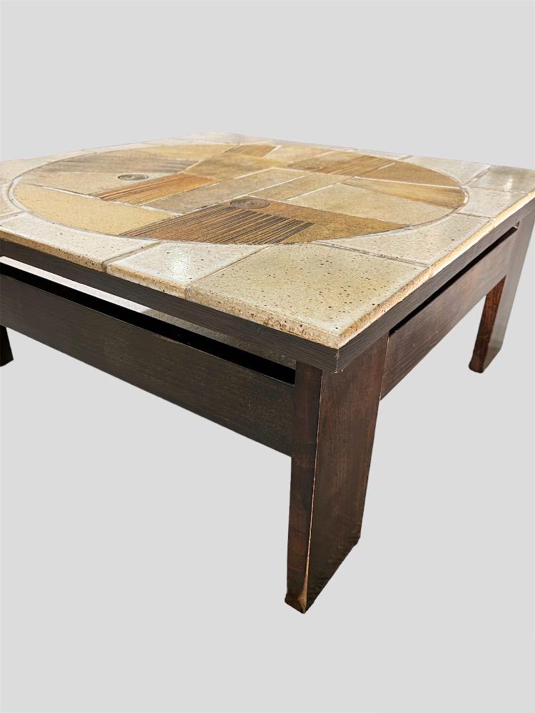 Ceramic coffee table. France circa 1970-80.