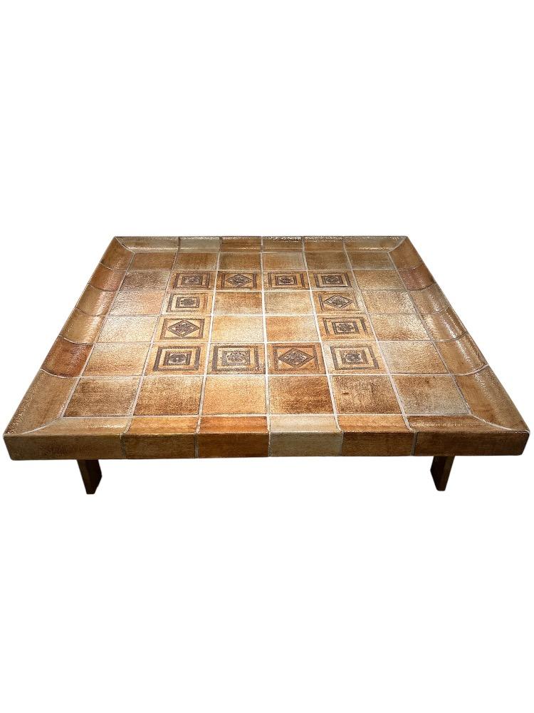 Ceramic coffee table. Roger Capron, Vallauris France circa 1970