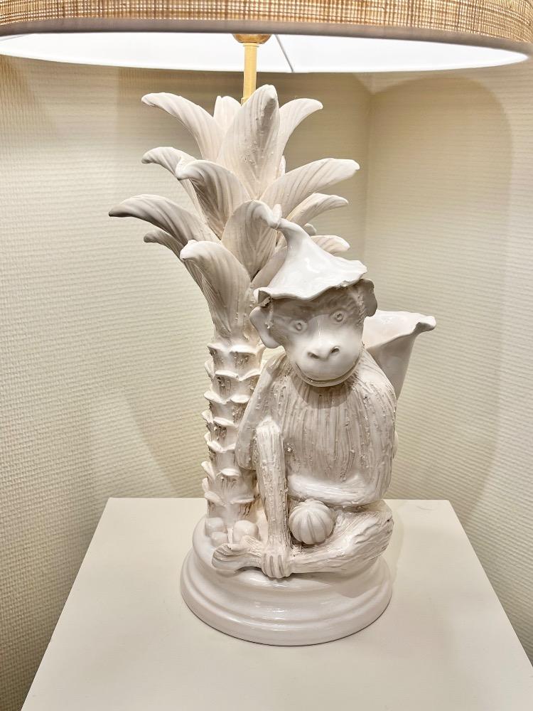 Ceramic table lamp by Jean Roger. Original edition circa 1970.