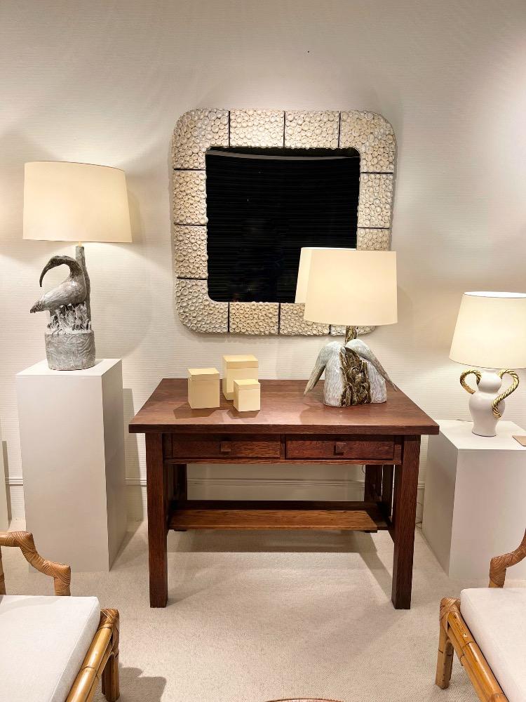 Ceramic mirror by A. Belen-Castillo, France. 2023.