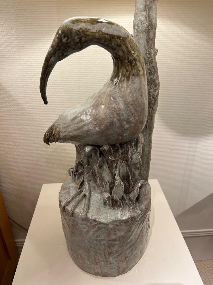 Ceramic table lamp. Magalie Wagner. Travail Contemporain. Unique Piece.