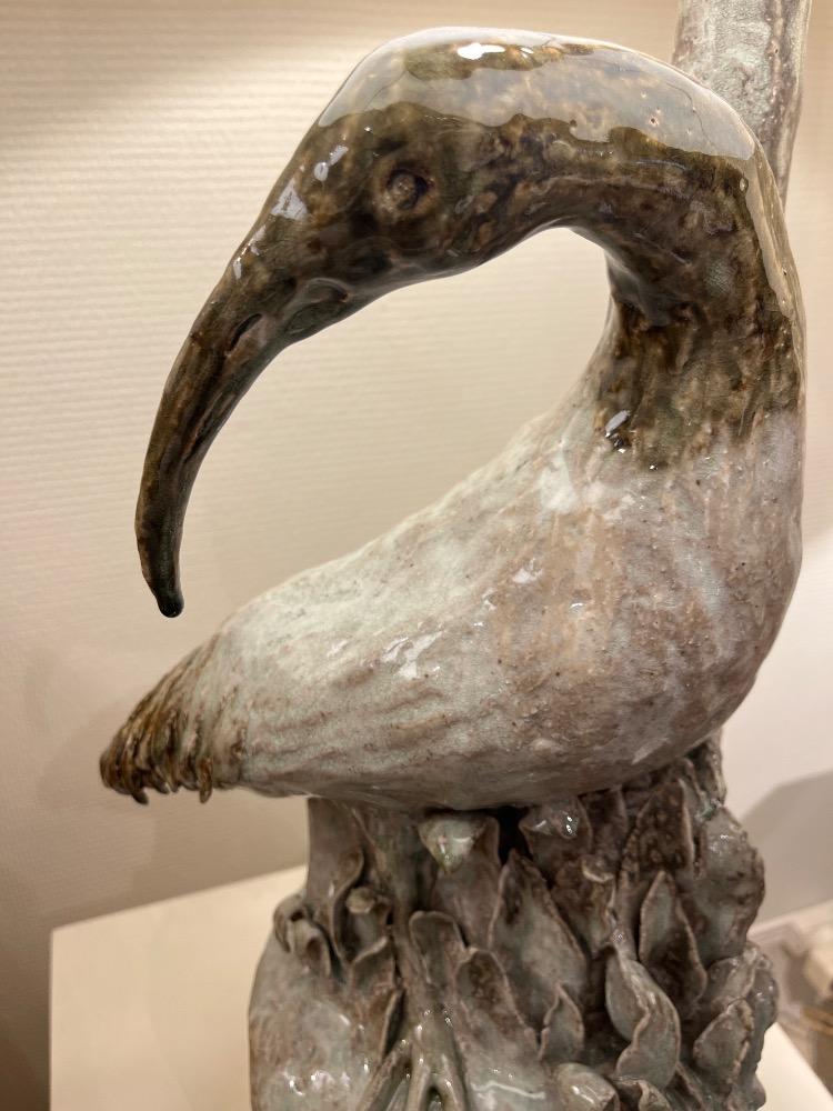 Ceramic table lamp. Magalie Wagner. Travail Contemporain. Unique Piece.