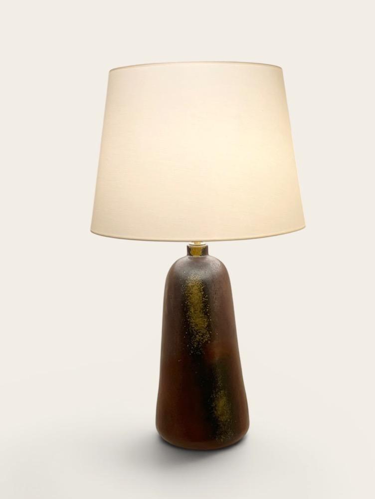 Ceramic table lamp. Marie David Gehin, La Borne. Travail Contemporain 