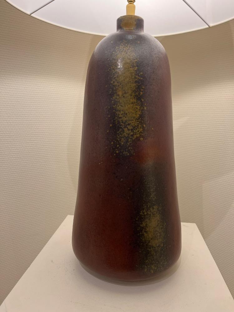 Ceramic table lamp. Marie David Gehin, La Borne. Travail Contemporain 