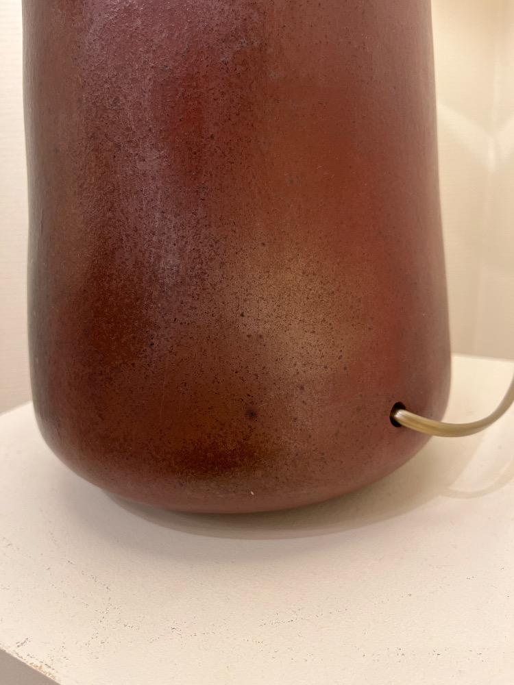 Ceramic table lamp. Marie David Gehin, La Borne. Travail Contemporain 