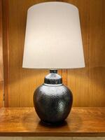 Glazed ceramic table lamp. Blaise Rubino, Vallauris, France circa 1940-50.