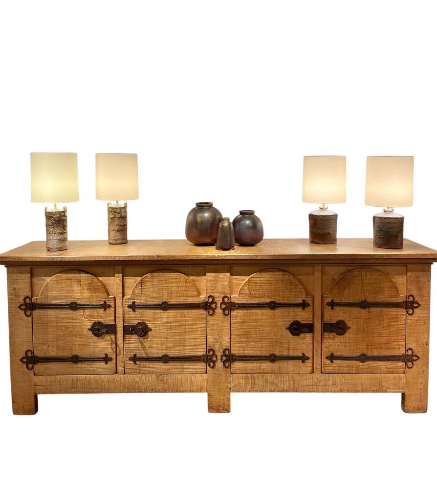 Large oak sideboard. France circa 1960