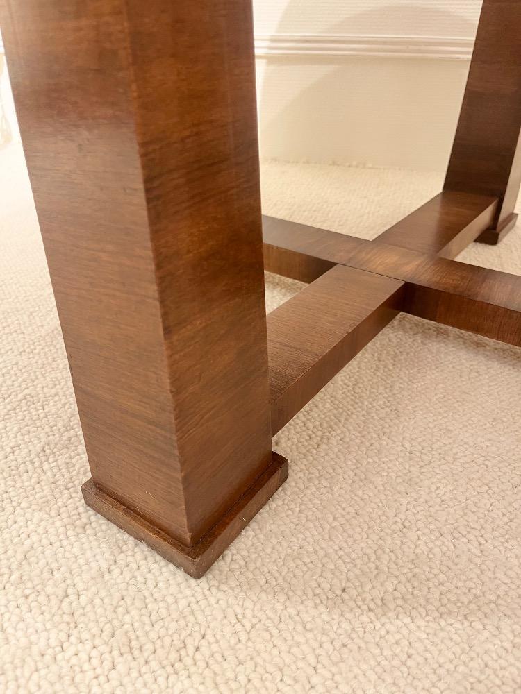 Large walnut guéridon. France circa 1950-60.