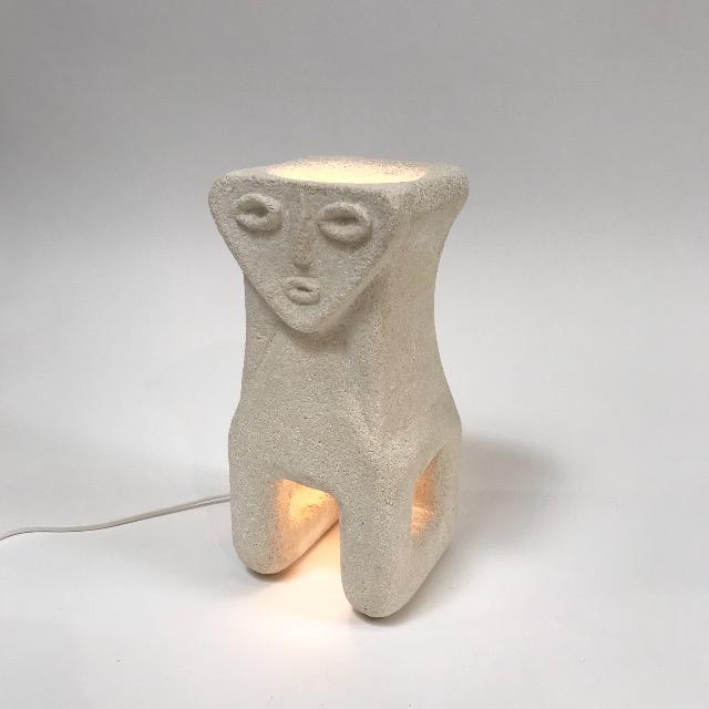 Limestone lamp by Albert Tormos. Circa 1970-80.