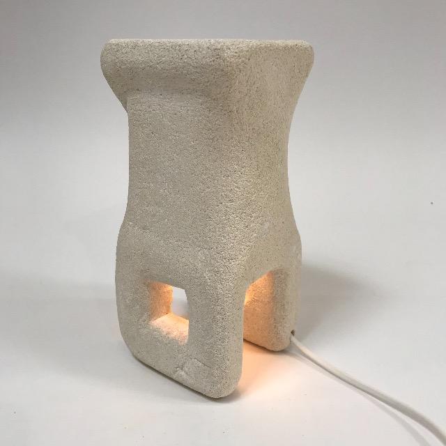 Limestone lamp by Albert Tormos. Circa 1970-80.