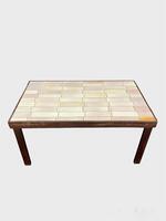 Low table in iron and ceramic tiles. Roger Capron circa 1970.