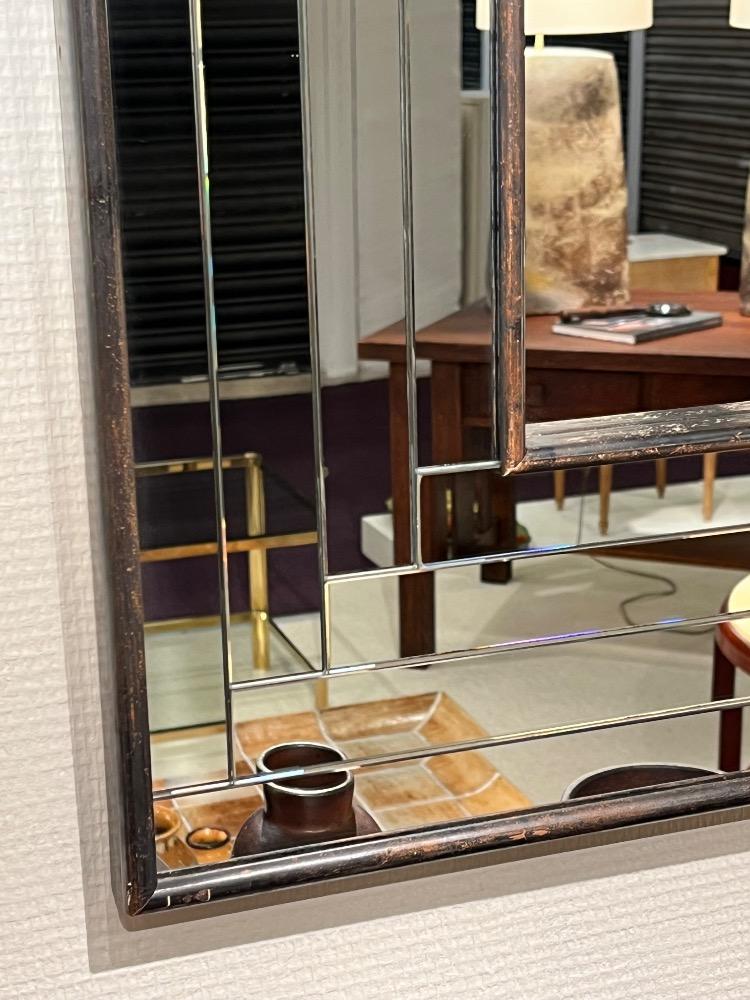 Mirror, wood frame. Circa 1970-80.