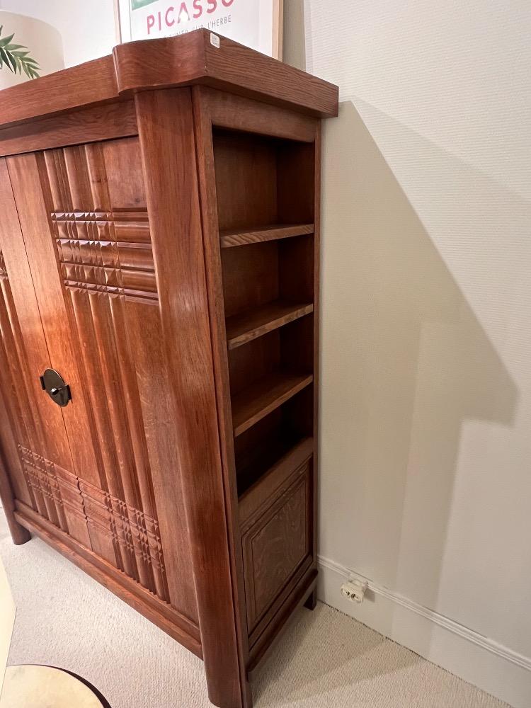 Oak cabinet, Charles Dudouyt. France circa 1940.