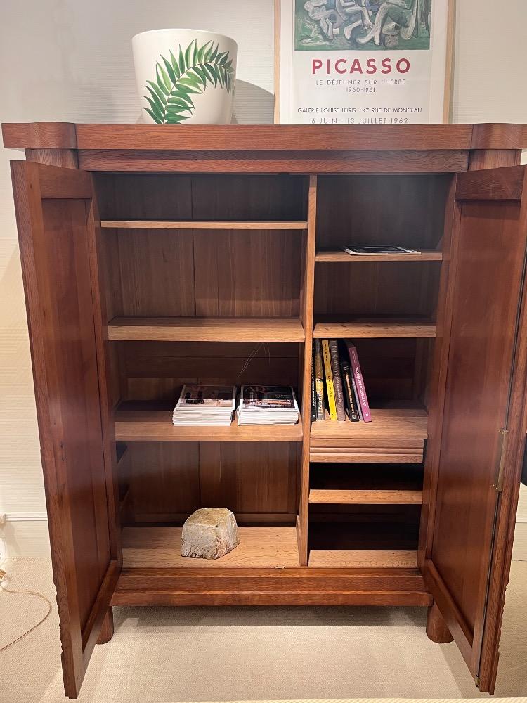Oak cabinet, Charles Dudouyt. France circa 1940.