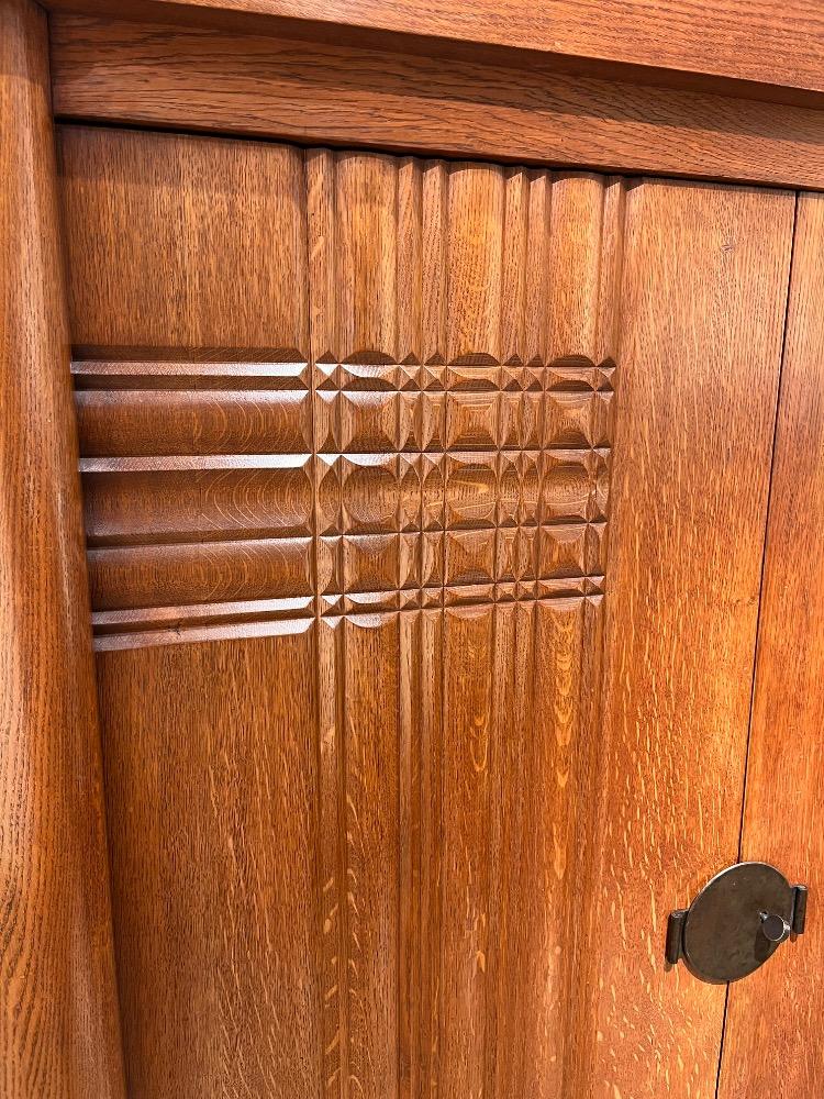 Oak cabinet, Charles Dudouyt. France circa 1940.