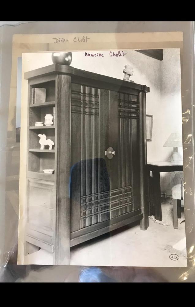 Oak cabinet, Charles Dudouyt. France circa 1940.