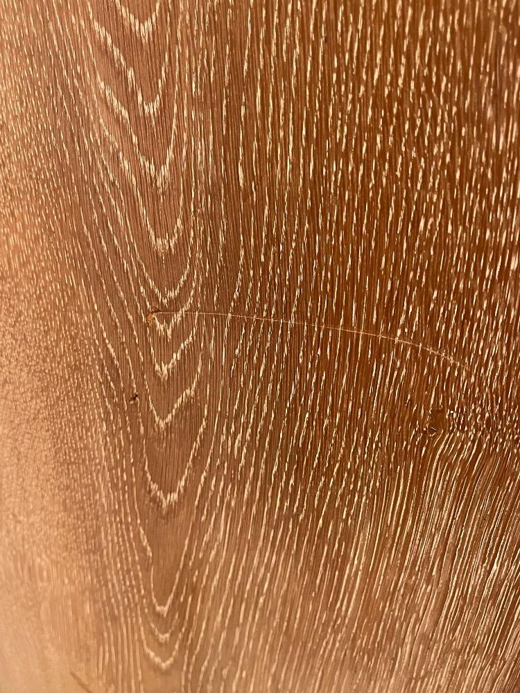 Oak cerused credenza, sliding doors. France circa 1930-40.