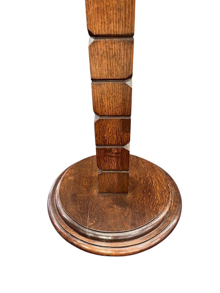 Oak floor lamp. France circa 1940.