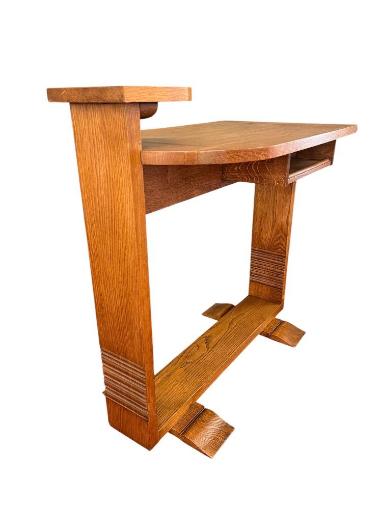 Oak modernist desk. France circa 1930.