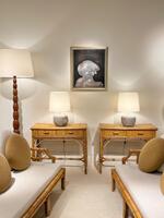 Pair of bambou consoles. Circa 1970.