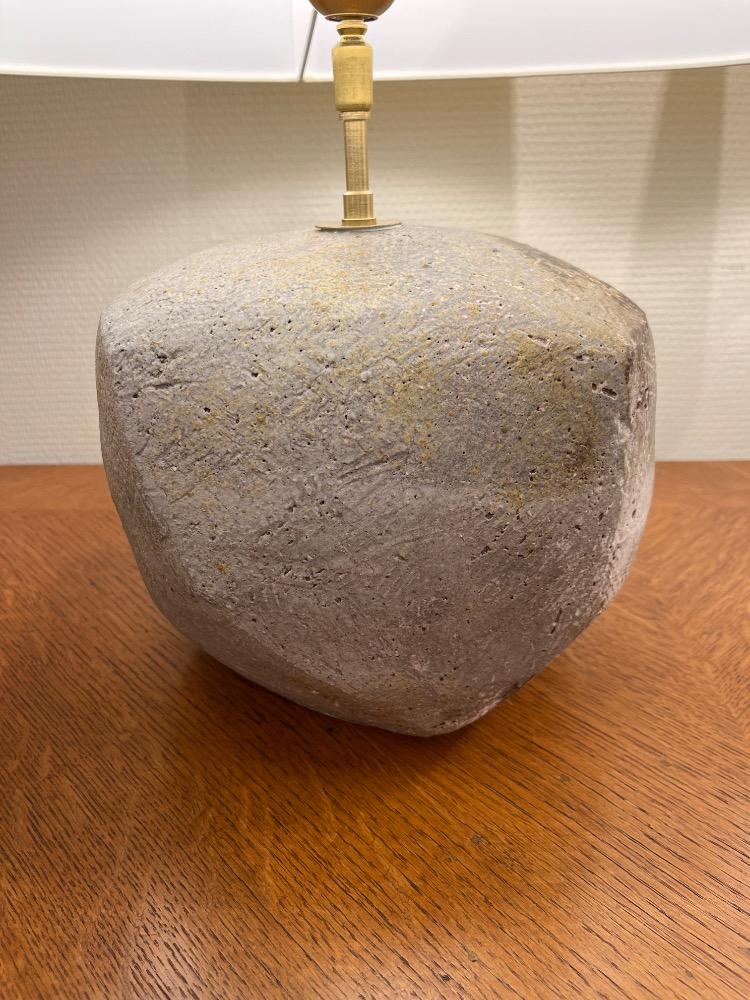 Pair of ceramic table lamps. David Whitehead, La Borne. Contemporary. Unique piece.