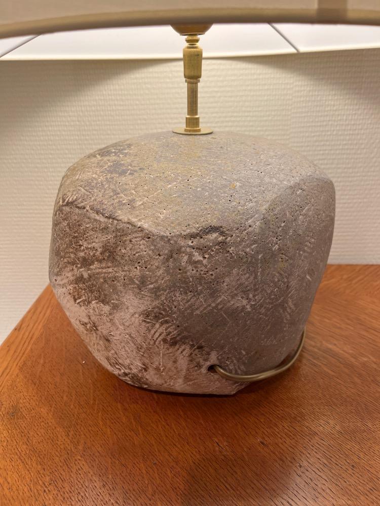 Pair of ceramic table lamps. David Whitehead, La Borne. Contemporary. Unique piece.