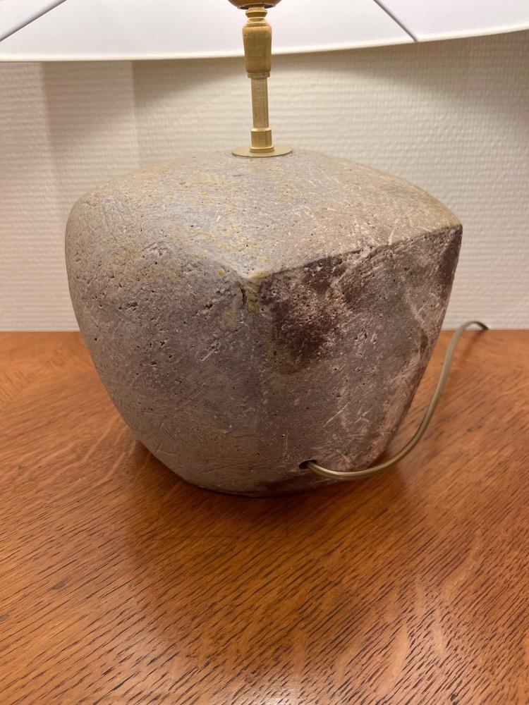 Pair of ceramic table lamps. David Whitehead, La Borne. Contemporary. Unique piece.