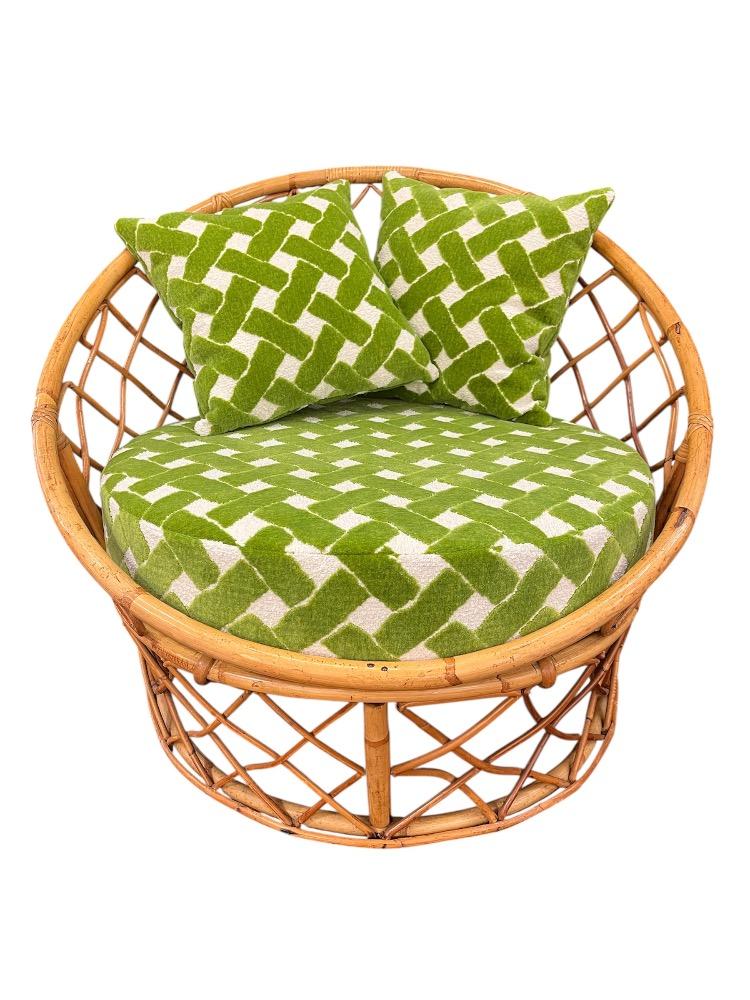 Pair of rattan armchairs. France circa 1960