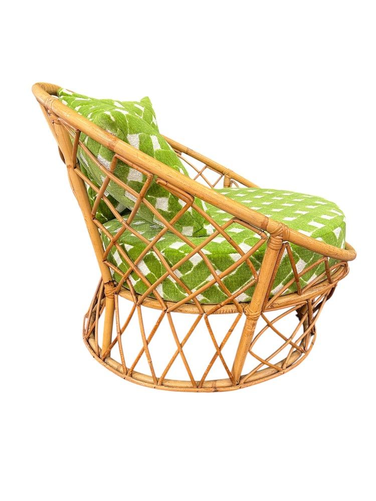 Pair of rattan armchairs. France circa 1960