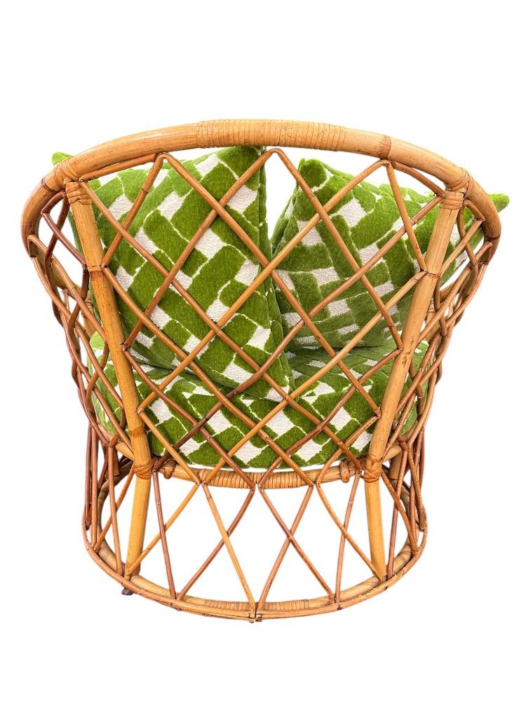 Pair of rattan armchairs. France circa 1960