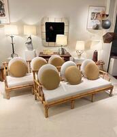 Pair of rattan sofas. Circa 1960.