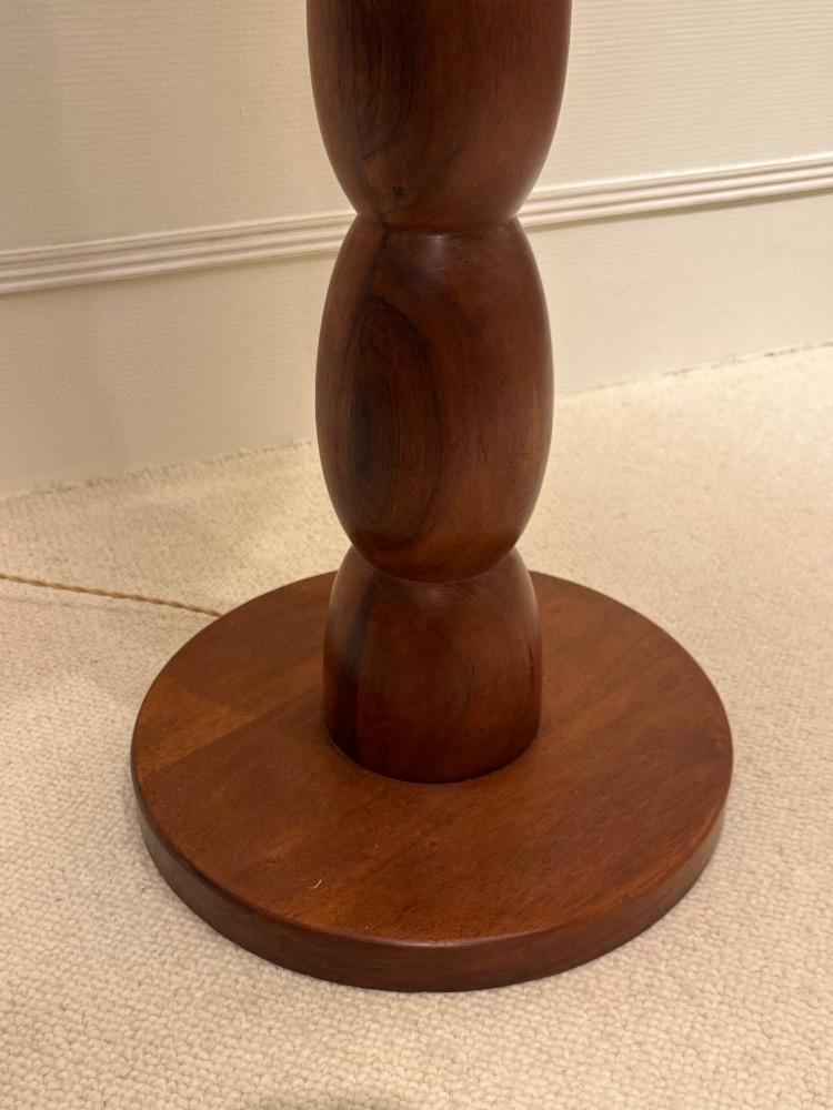 Walnut floorlamp. France circa 1950.