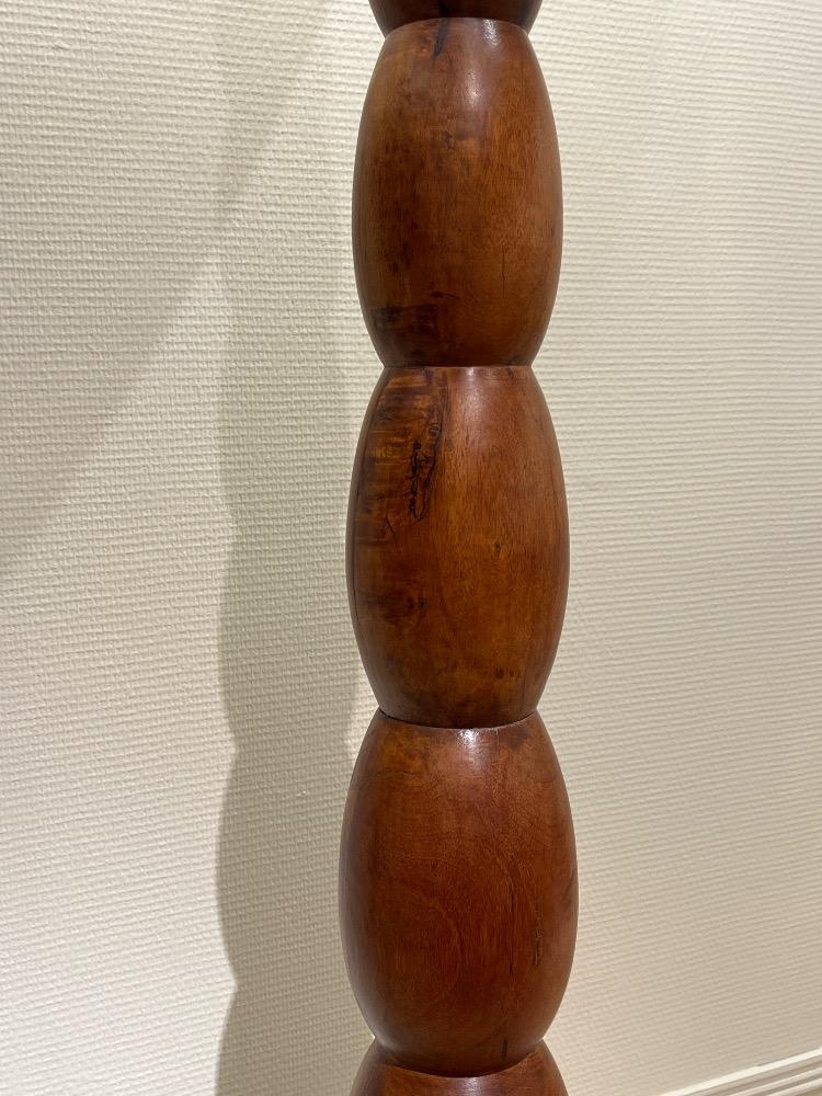 Walnut floorlamp. France circa 1950.